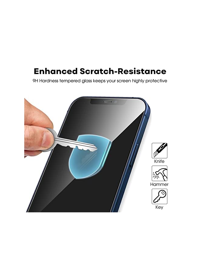 Jetech Full Coverage Screen Protector for iPhone 12/12 Pro 6.1-Inch, Tempered Glass Film with Easy Installation Tool, Case-Friendly, HD Clear, 3-Pack - Image 5