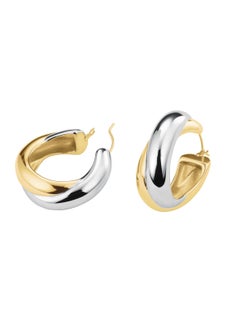RoseField Rosefield Duotone Crossed Hoops - JEDCD-J978  - Image 2
