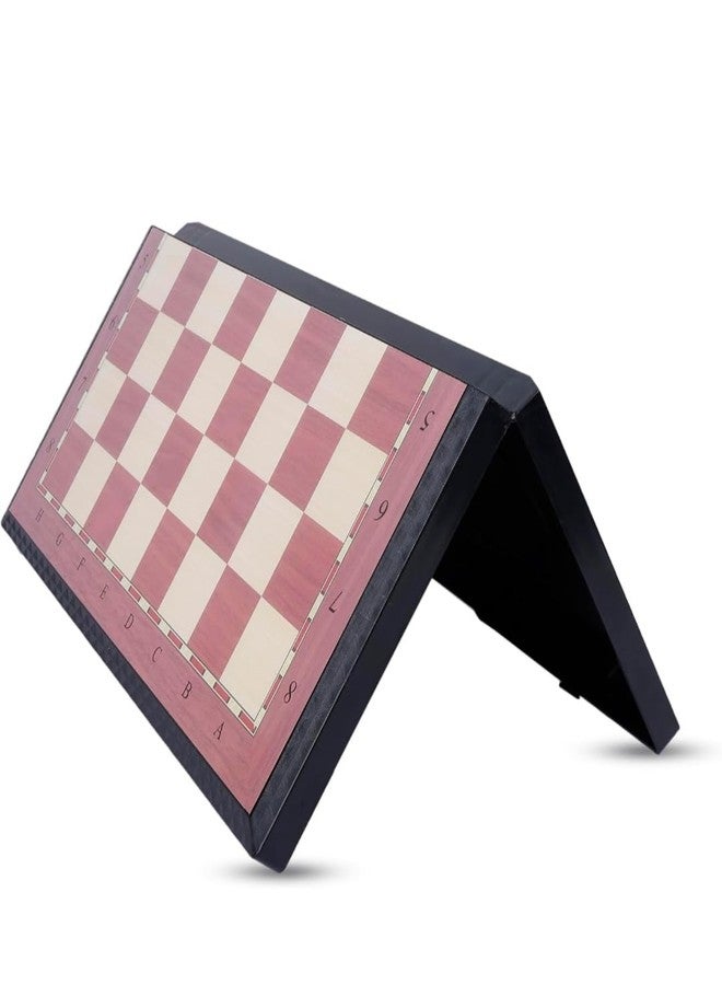 PUREFORCE Magnetic Chess Board Set - 11 Inch Foldable PVC Board with Wooden Design, Magnetic Chess Pieces & Extra Queens - Image 4