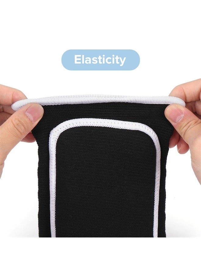 WLLHYF Pair of Elbow Pads with Thicken Sponge Padding Breathable Elbow Wraps Arm Brace Support Fitness Tendonitis Support Strap for Kids Child Girls Boys Teens Men and Women - Image 3