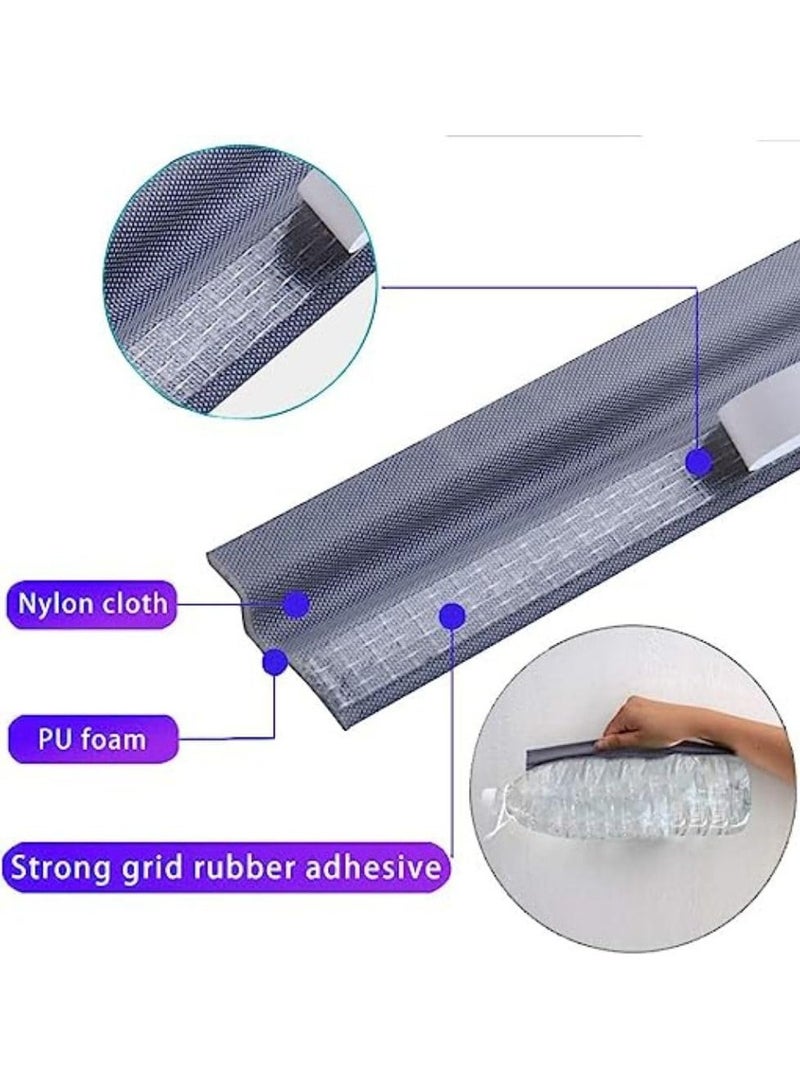 مزاجك شريط عازل للطقس مقاس 78.74 بوصة، شريط عازل ذاتي اللصق للنافذة، سدادة رغوية لفجوات النوافذ، شريط عازل للصوت للشتاء للنوافذ والأبواب (رمادي) - Image 2