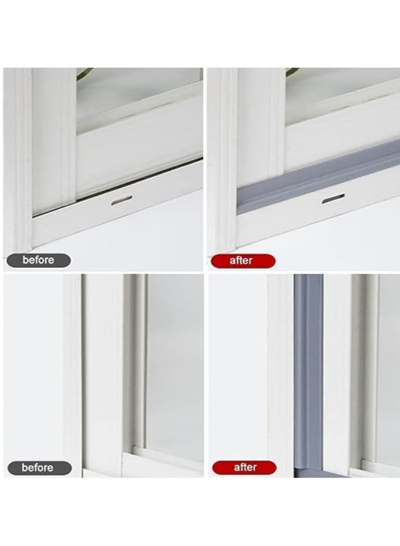 مزاجك شريط عازل للطقس مقاس 78.74 بوصة، شريط عازل ذاتي اللصق للنافذة، سدادة رغوية لفجوات النوافذ، شريط عازل للصوت للشتاء للنوافذ والأبواب (رمادي) - Image 5