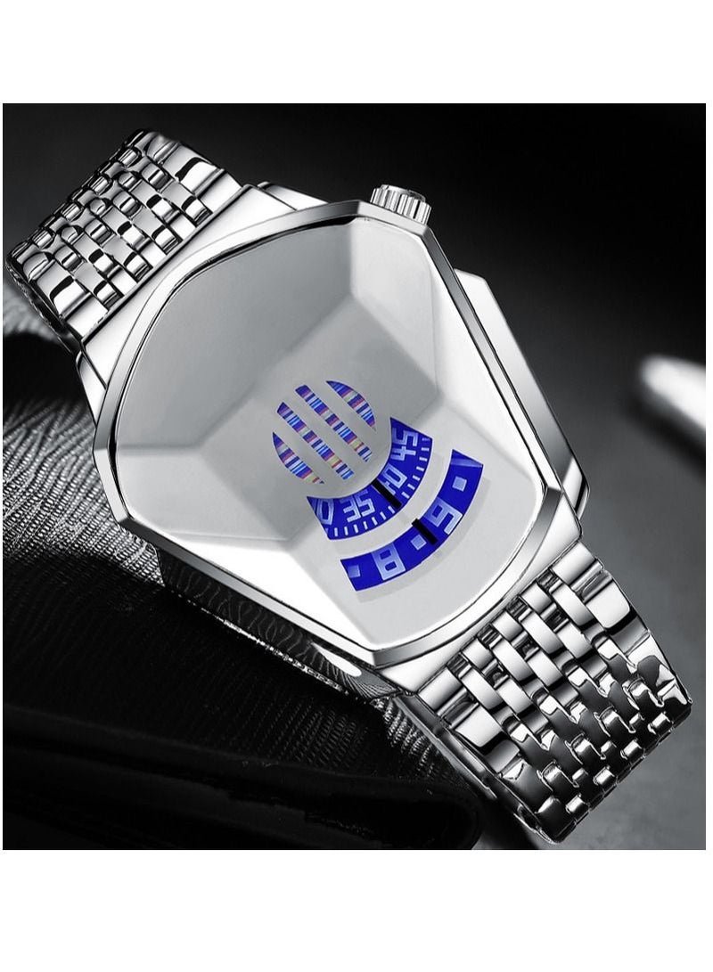 هاورسلي ساعة يد رجالية فاخرة HOURSLY Trend Cool ساعة يد رجالية بتقنية الفولاذ المقاوم للصدأ ساعة كوارتز عصرية للرجال - Image 2