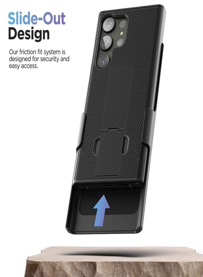 Encased DuraClip Designed for Samsung Galaxy S23 Ultra Belt Clip Case, Slim Phone Case with Holster (Black) - Image 5