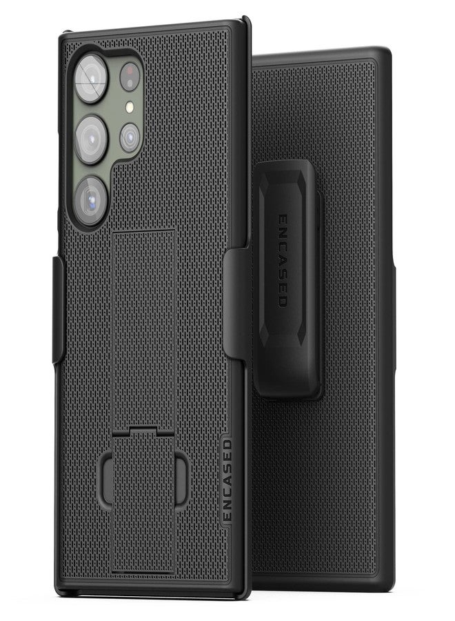 Encased DuraClip Designed for Samsung Galaxy S23 Ultra Belt Clip Case, Slim Phone Case with Holster (Black) - Image 1