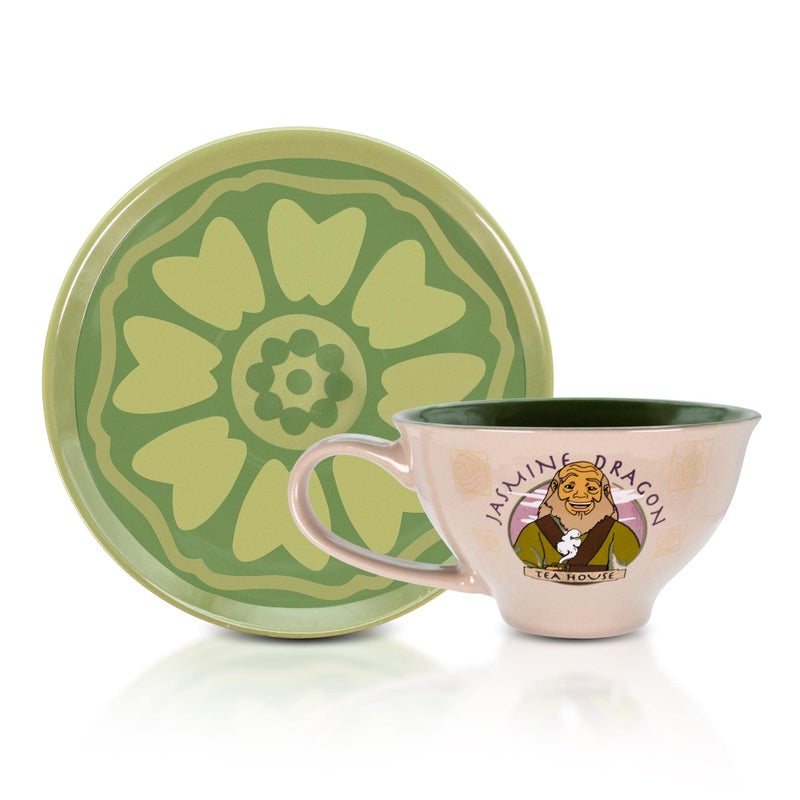 Avatar The Last Airbender Uncle Irohs Jasmine Dragon 12ounce Ceramic Teacup and Saucer Set  Tea Party Gift Set For Coffee Espresso Mocha Latte  Cute Anime Gifts and Collectibles