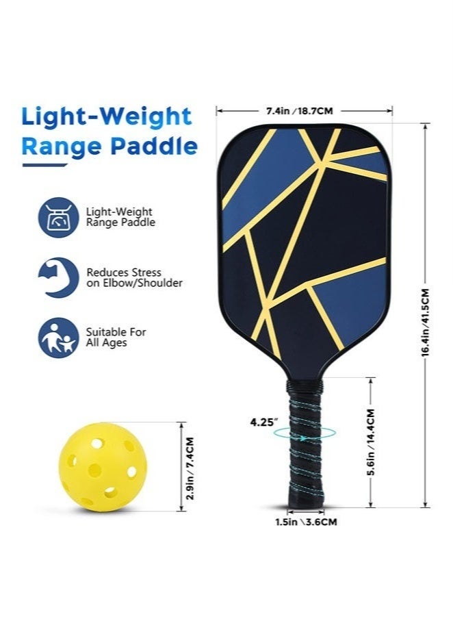 Bukela Pickleball Paddle Set, USA Pickleball Approved(PA) Pro Graphite Pickleball Set, Polypropylene Honeycomb Core, Cushion 4.72In Grip, Portable Bag/Paddle Cover - Image 2