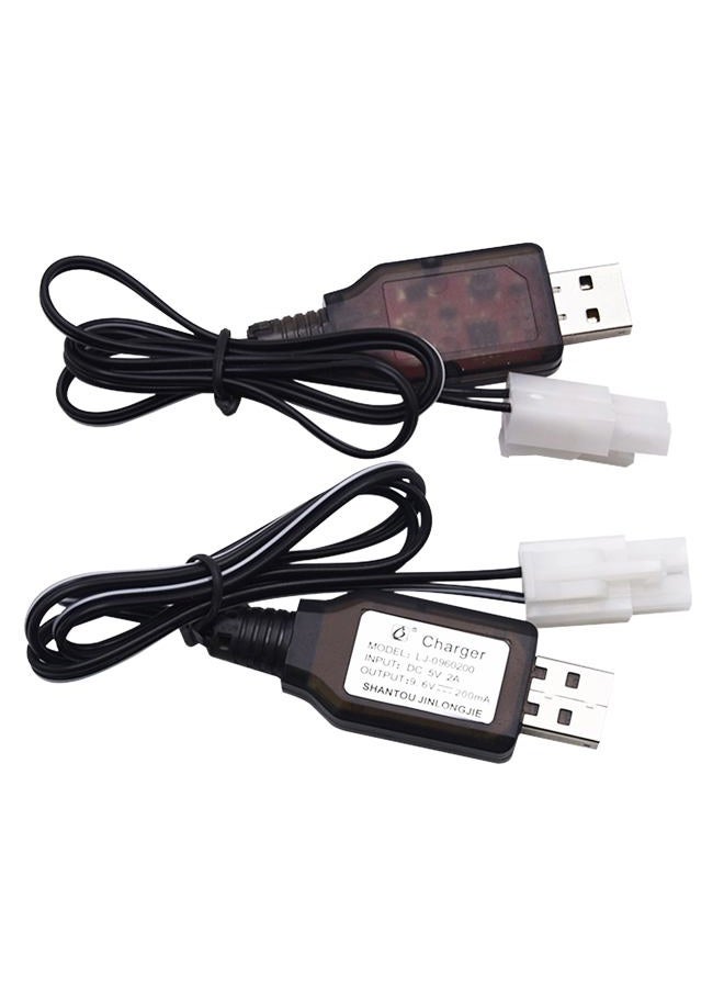 Blomiky 2 Pack 9.6V 200mA NiCD/NiMH Male Standard Tamiya USB Charger Cable for RC Cars Monster Trucks /9.6V Tamiya USB 2 - Image 5