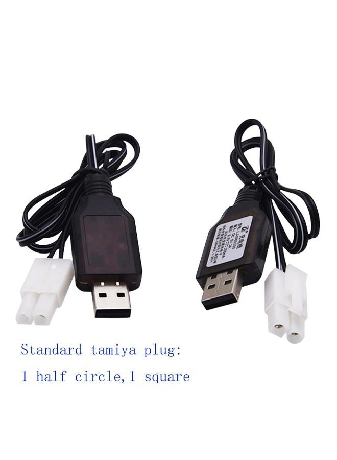 Blomiky 2 Pack 9.6V 200mA NiCD/NiMH Male Standard Tamiya USB Charger Cable for RC Cars Monster Trucks /9.6V Tamiya USB 2 - Image 3