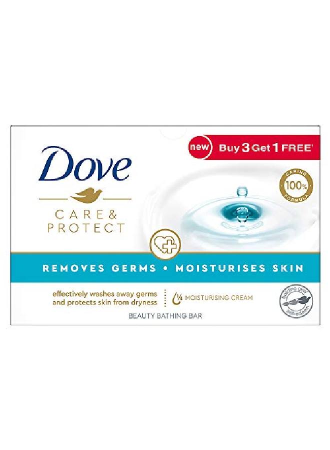Dove صابون الاستحمام كير بروتيكت يزيل 99% من الجراثيم ويرطب البشرة، منظفات نباتية 100 جرام (اشتر 3 واحصل على 1 مجانًا) - Image 2