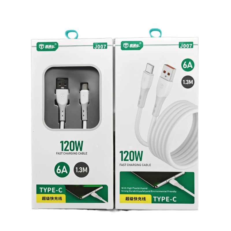 Silicone Compatible with Apple Fast USB C Cable with 120W 1.3 m Fast Charging and USB C Connector for phones tablets laptops adapters and daily - Image 2