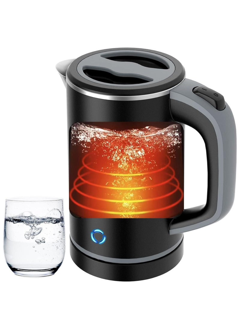 Generic - Travel Kettle Lightweight Small,800ml Kettles Electric Stainless Steel Electric Kettles Fast Boil Quiet Electric Kettles for Business Trip, Travel (Black) - Image 1