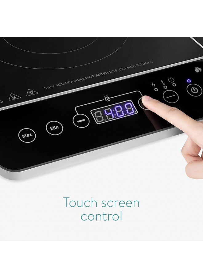 Navaris Navaris Double Induction Cooktop - Portable Dual Countertop Electric Stove Burner Cook-Top Hot Plate with 2 Hobs for Cooking - 24 x 14 x 3 Inches  - Image 3