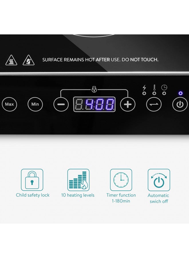 Navaris Navaris Double Induction Cooktop - Portable Dual Countertop Electric Stove Burner Cook-Top Hot Plate with 2 Hobs for Cooking - 24 x 14 x 3 Inches  - Image 4