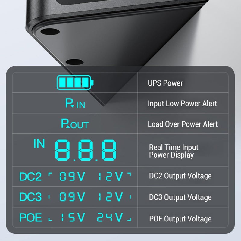 UPS 18000mAh Uninterruptible Power Supply Battery Backup With Digital Display For Home Security - Image 5