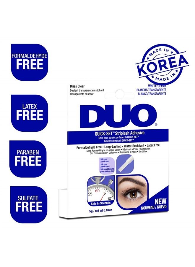 DUO Quick-Set Clear False Strip Lash Adhesive, Dries Invisible 0.18 oz x 2 Packs - Image 5