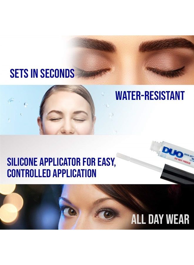DUO Quick-Set Clear False Strip Lash Adhesive, Dries Invisible 0.18 oz x 2 Packs - Image 3