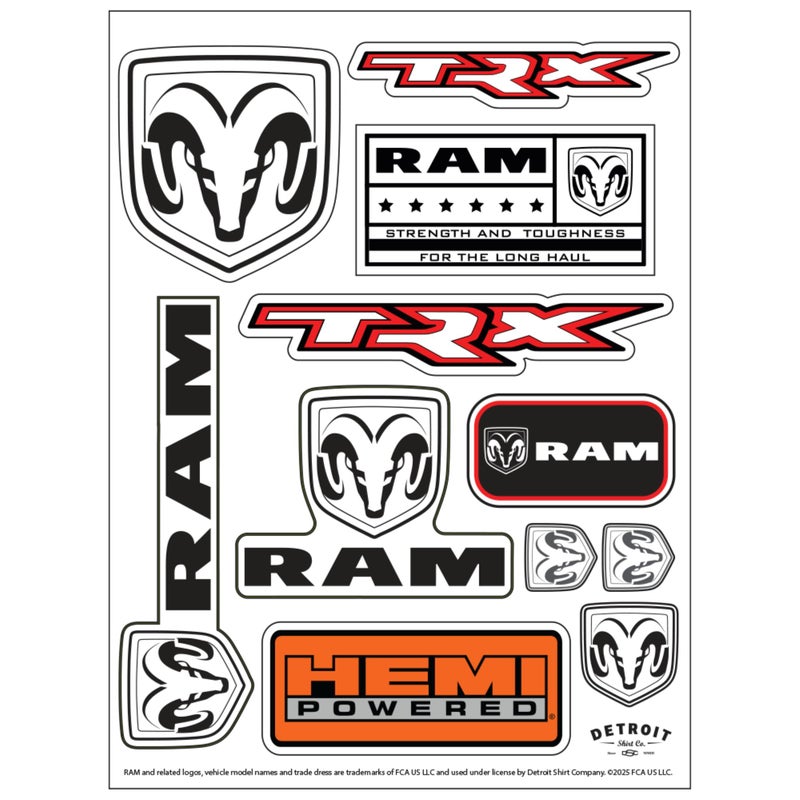 RAM Trucks TRX 11-Decal Sticker Sheet | 6"x 8" Durable Vinyl Stickers | Weatherproof, UV-Resistant, Easy Peel-Off Off-Road Graphics - Image 4
