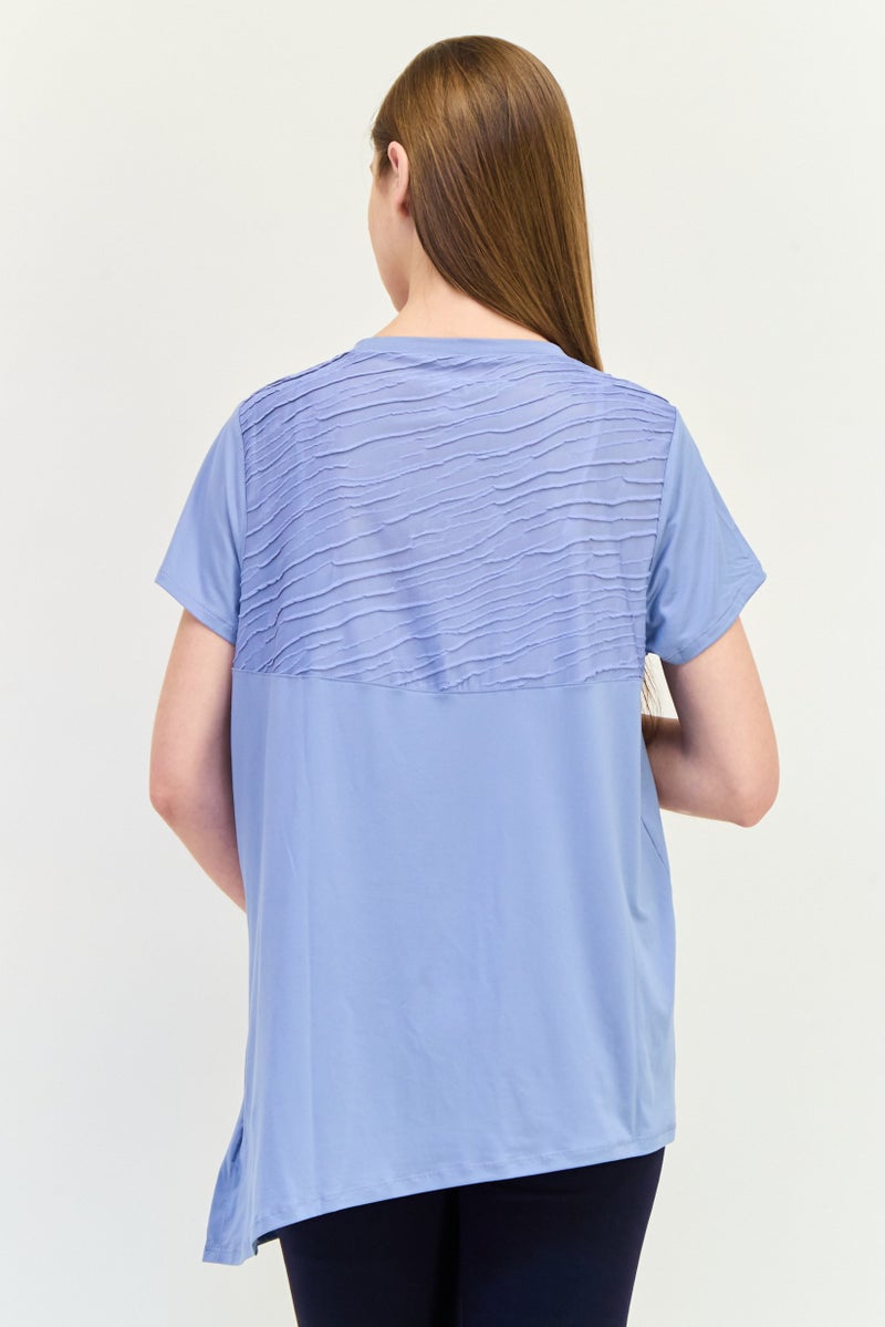 PUMA Maternity Studio Oversized Fit Short Sleeve Outdoor T-Shirt, Light Slate Blue  - Image 3