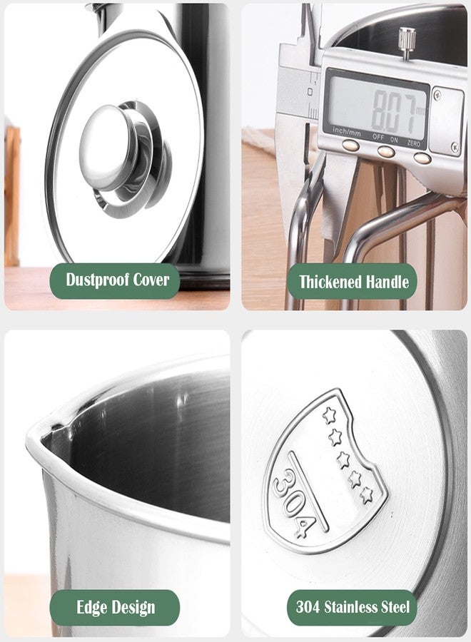 DIY HOME Grease container，304 Stainless Steel Bacon Grease Container With Strainer (1.8L/60.87fl oz) - Image 5