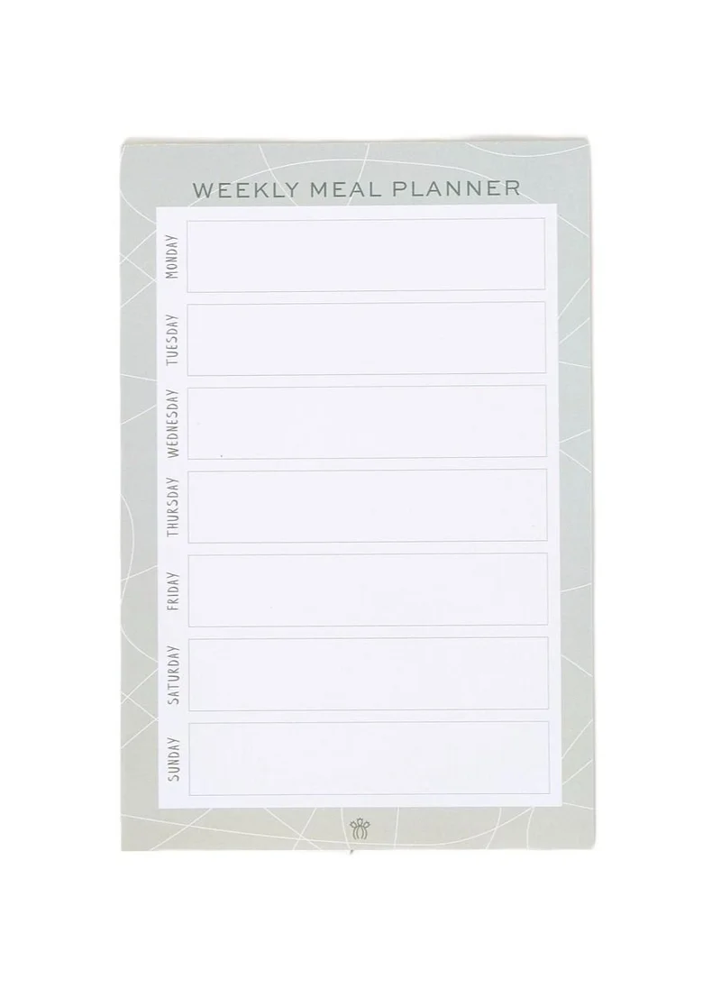 Prickly Pear Weekly Meal Planner & Shopping List With Magnetic Panel On The Back Of Each