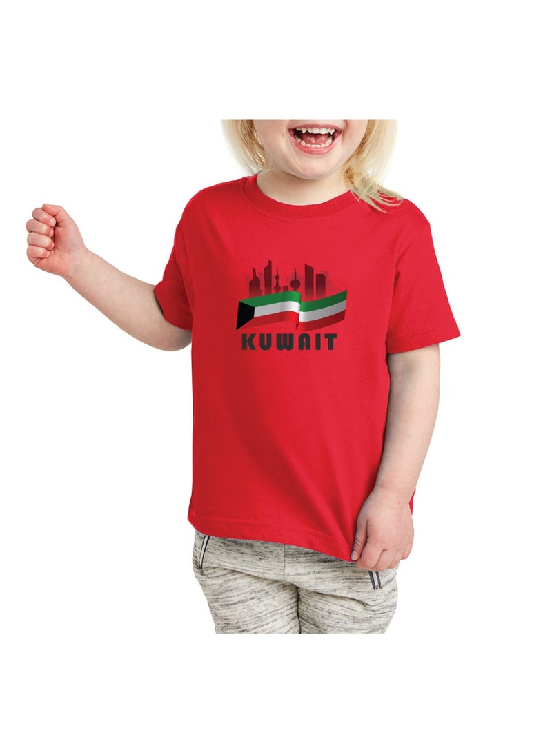 PRINTSHOP4ME Kuwait National Day Gift Set for Girls - T-Shirt - Cap - Badge and Flag Set - Celebrate Kuwait National Day with this Kids Combo Pack in Style - Image 3