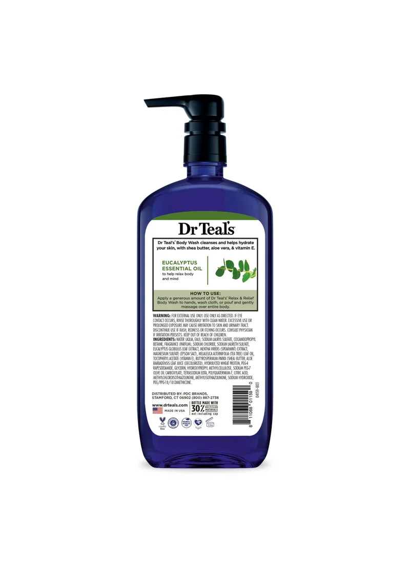 دكتور تيل Dr Teal's Epsom Salt Body Wash - Eucalyptus&Spearmint 710ml