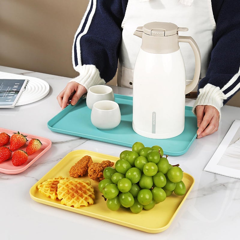 P-Plus International Large Serving Tray Rectangular Buffet Trays for Party, Turkey Platter Elegant Kitchen Buffet Tray Server Small and Large Food Serving Plate (25cm+31cm, Random Color, Pack of 2) - Image 3