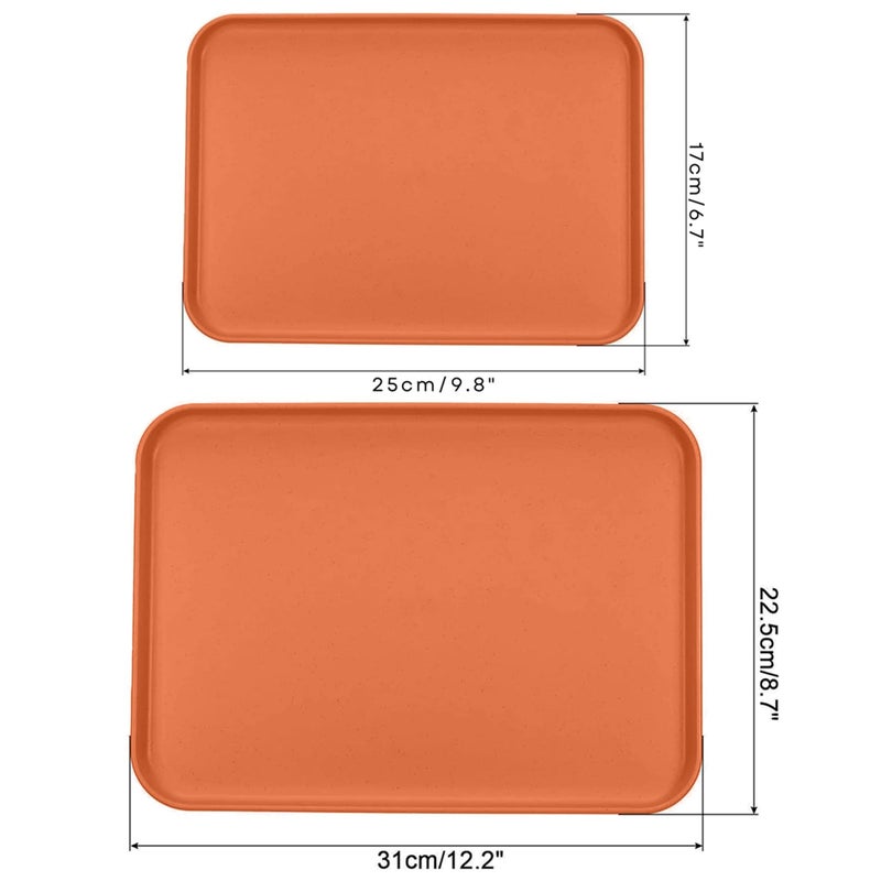 P-Plus International Large Serving Tray Rectangular Buffet Trays for Party, Turkey Platter Elegant Kitchen Buffet Tray Server Small and Large Food Serving Plate (25cm+31cm, Random Color, Pack of 2) - Image 2