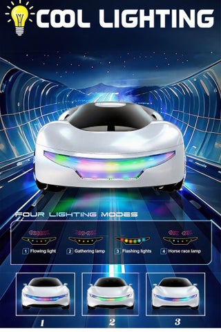 Futuristic Remote Control Car, Gesture Sensing Rc Stunt Car with Light Spray & Sound, 360° Rotate 2.4GHz RC Cars Toy for Boys 8-12, Birthday Presents for Kids Age 8 9 10 11 12 13 14 (White) - view 3
