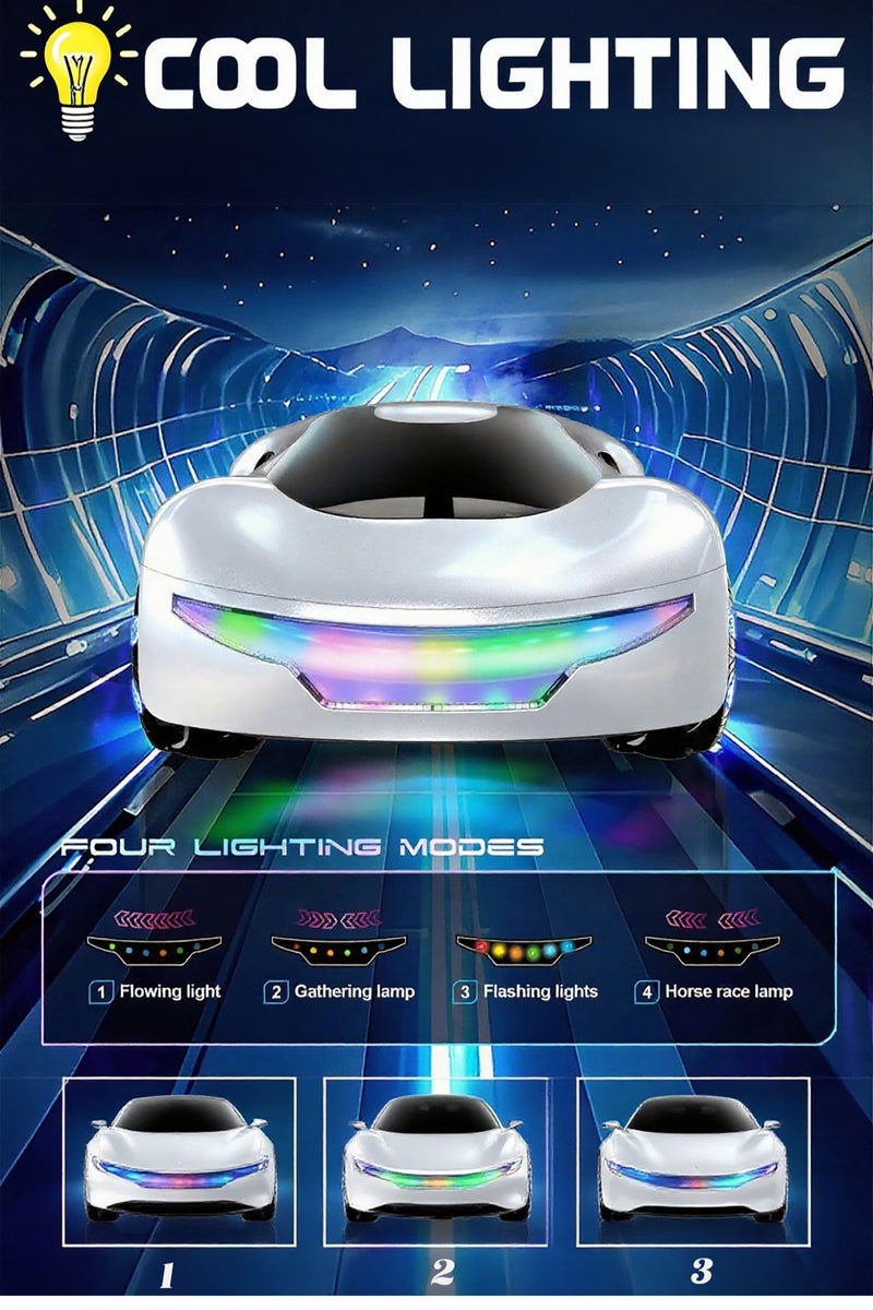Mi VAZA Futuristic Remote Control Car, Gesture Sensing Rc Stunt Car with Light Spray & Sound, 360° Rotate 2.4GHz RC Cars Toy for Boys 8-12, Birthday Presents for Kids Age 8 9 10 11 12 13 14 (White) - Image 3
