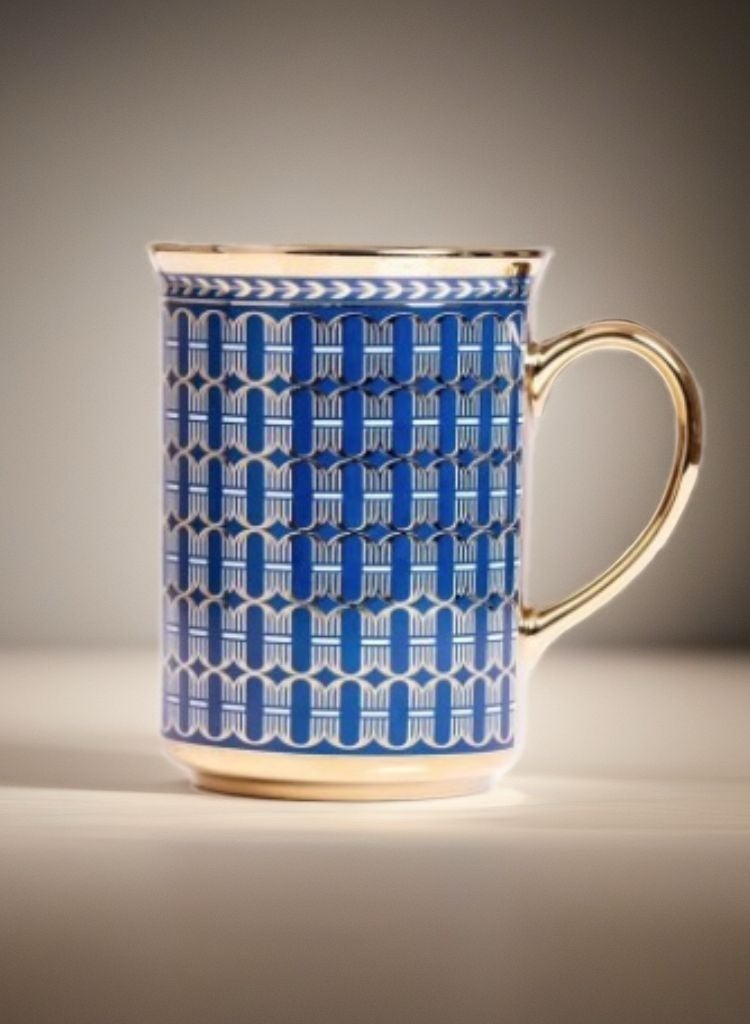 BYART Ceramic coffee mug with handle, 300 ml capacity, tea cup for drinks, cappuccino, latte and espresso, made in Turkey - Image 1