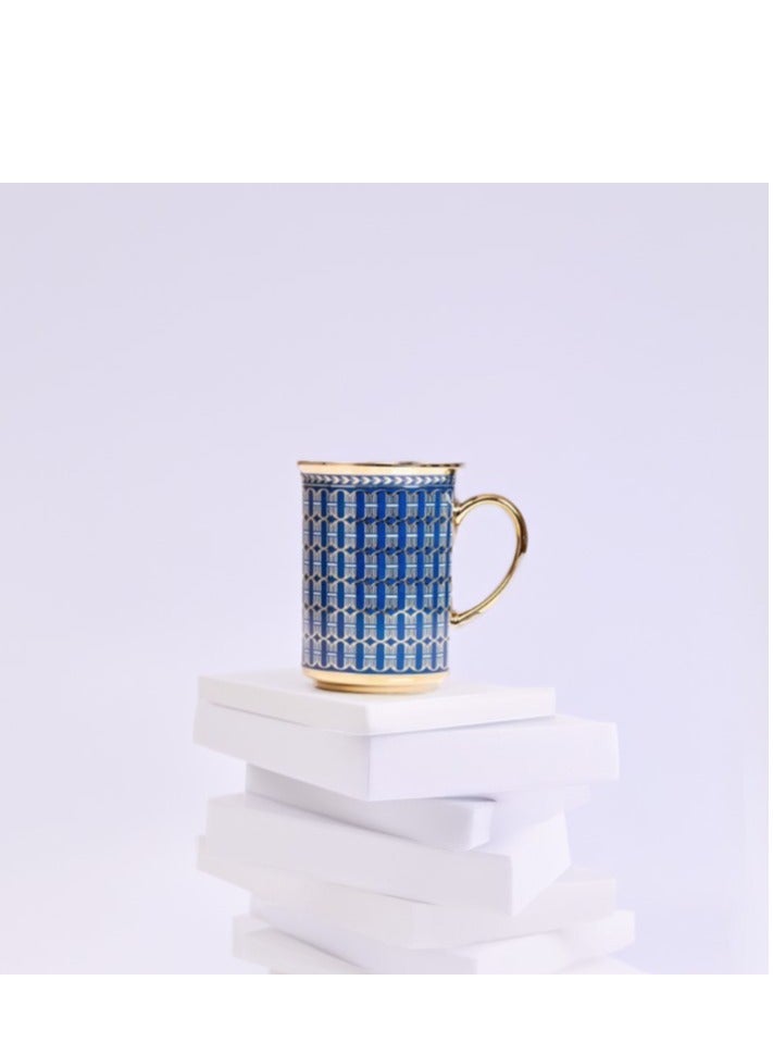 BYART Ceramic coffee mug with handle, 300 ml capacity, tea cup for drinks, cappuccino, latte and espresso, made in Turkey - Image 4