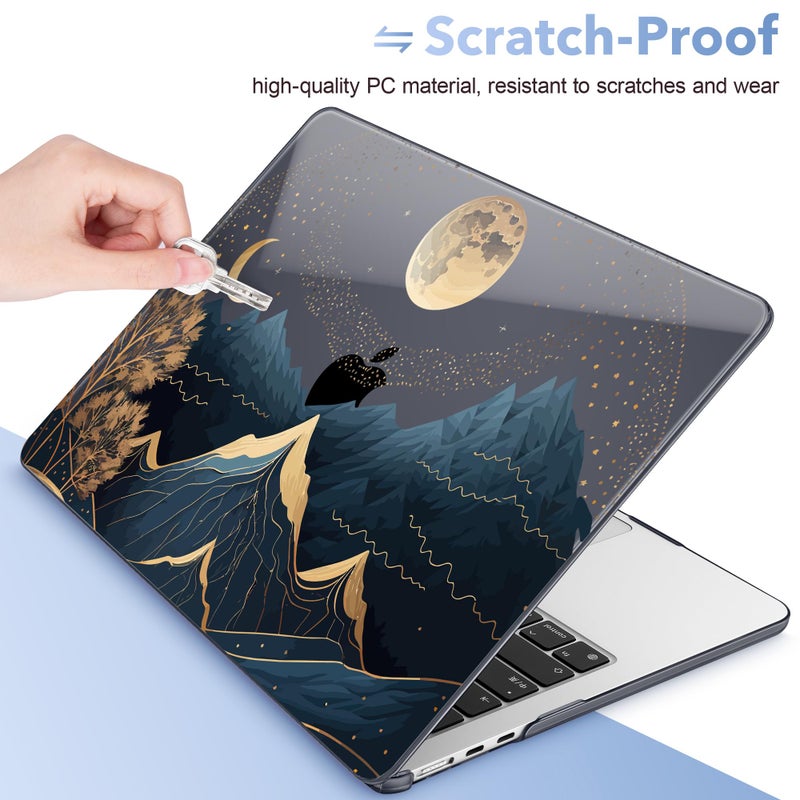 May Chen for M5 MacBook Air 13.6 Inch Case 2026 2025 2024-2022 Release M5 A3449 M4 A3240 M3 A3113 M2 A2681, Plastic Hard Shell Case for MacBook Air 13.6" with Retina Display, Starry Mountain - Image 3