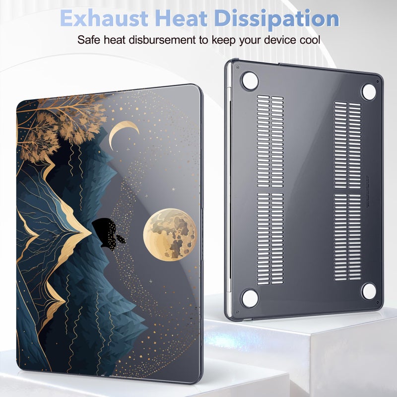 May Chen for M5 MacBook Air 13.6 Inch Case 2026 2025 2024-2022 Release M5 A3449 M4 A3240 M3 A3113 M2 A2681, Plastic Hard Shell Case for MacBook Air 13.6" with Retina Display, Starry Mountain - Image 4