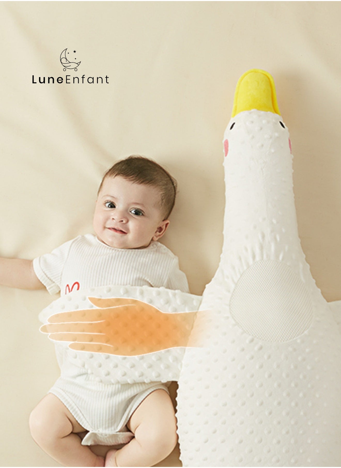 Soothing Star Baby Pillow - 360° Embrace Design, Anti-Choking & Fluorescent-Free, Massage for Digestive Comfort 