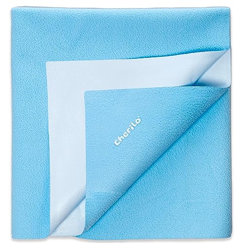 Cherilo Quick Dry Waterproof Protector Baby Dry Sheet, Large (100cm X 140cm)| Sky Blue - Image 1