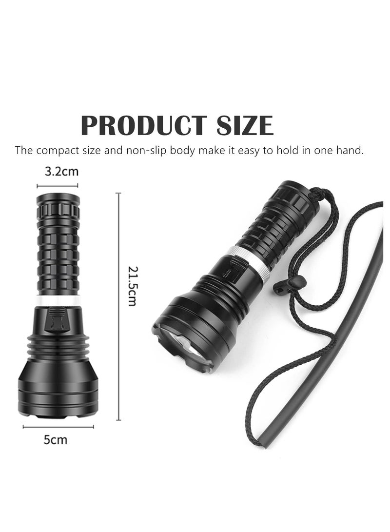 SYOSI Diving Flashlight Dive Torch 2000 Lumen Waterproof Underwater Led Submarine Lights Holder with Rechargeable Battery,Charger for Under Water Deep Sea Cave at Night - Image 5