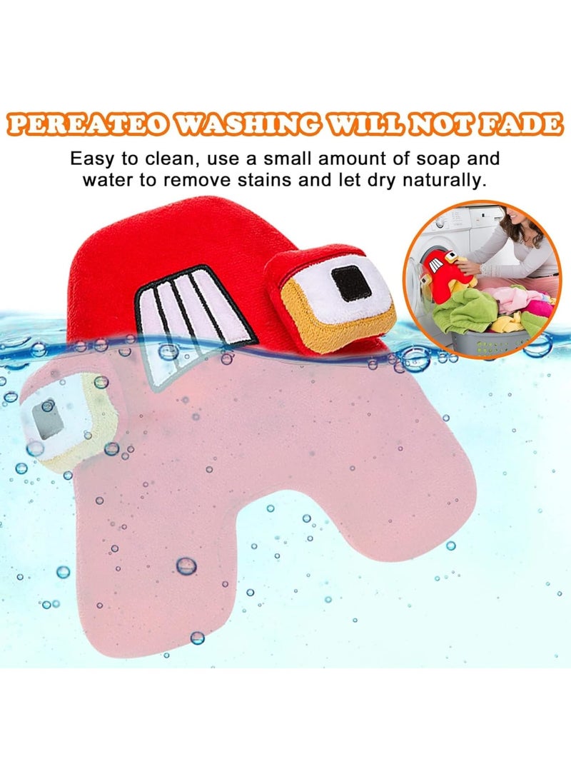 SOLARAE لعبة محشوة على شكل حرف، لعبة حيوانات محشوة، ألعاب ناعمة للبنات، هدية عيد ميلاد للأولاد والبنات من عمر 3 سنوات فما فوق، حرف A - Image 4