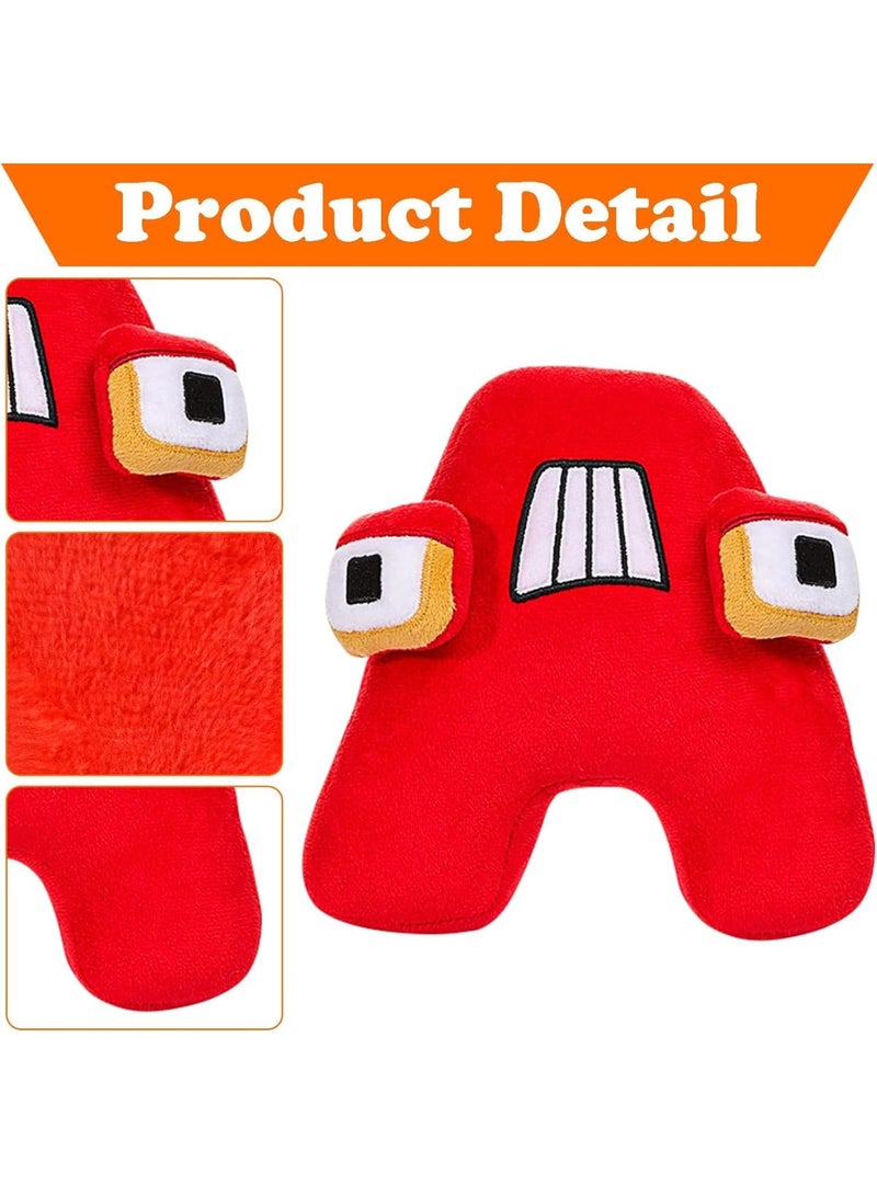 SOLARAE لعبة محشوة على شكل حرف، لعبة حيوانات محشوة، ألعاب ناعمة للبنات، هدية عيد ميلاد للأولاد والبنات من عمر 3 سنوات فما فوق، حرف A - Image 2