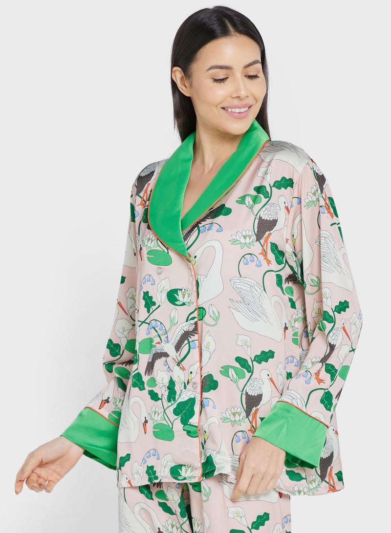 Khizana Printed Pyjama Set - Image 3