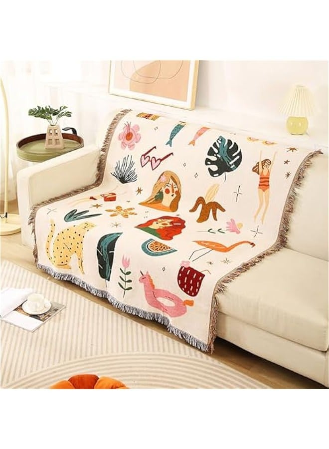 Nordic style sofa blanket single chair tiger recliner home decoration dust cover sofa cover camping blanket net celebrity tapestry - Image 1