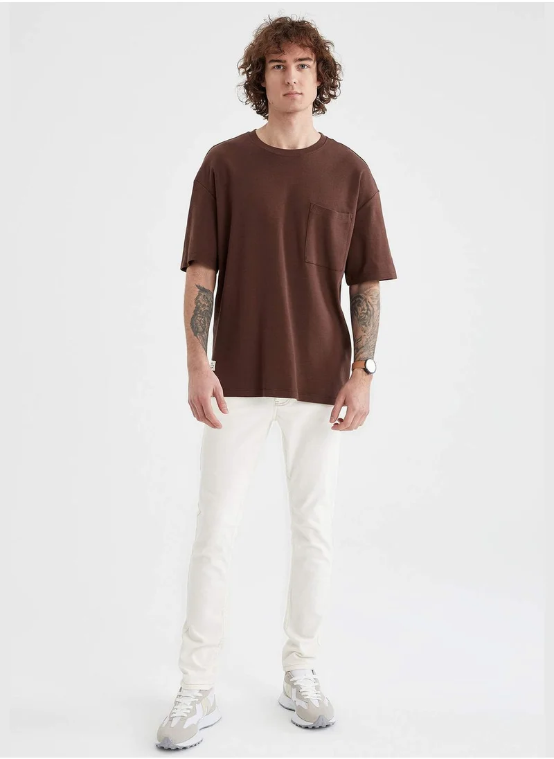 DeFacto Short Sleeved Oversize Fit Crew Neck T-Shirt