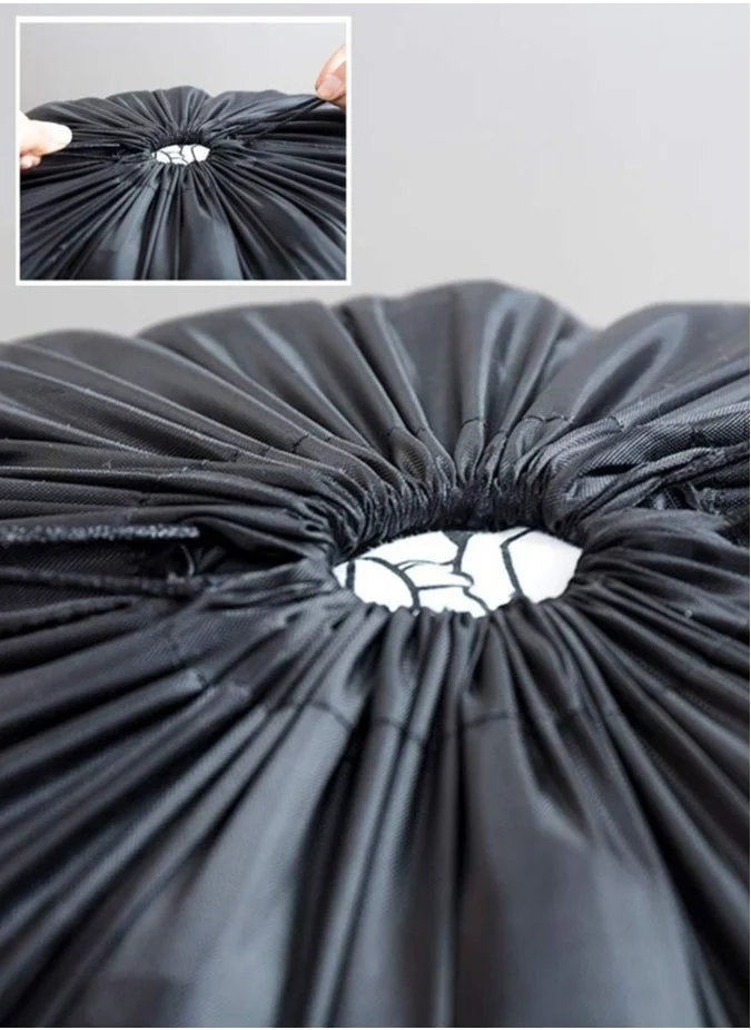 1Chase 1CHASE Super XXL Heavy Duty Oxford Dirty Clothes Travel Drawstring Bags Storage Sack, 55x43"Nylon Easy fit Laundry Hamper and Basket 110 X 140 CM (Machine Washable, Black) Pack of 2