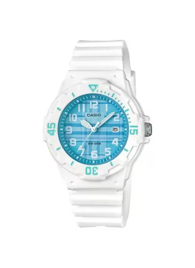 CASIO Women's Analog Display Watch With White Resin Strap - LRW-200H-2C