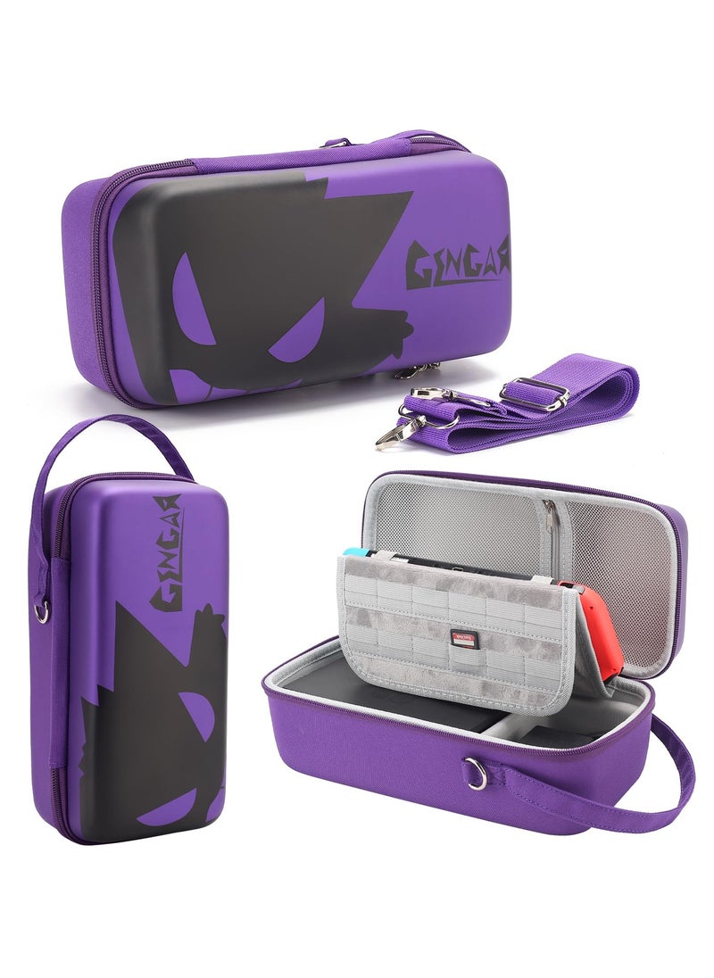 KASTWAVE - Carrying Storage Case for Nintendo Switch/Switch OLED, Built-in Stand and Removable Shoulder Strap Design Fit Switch Console, AC Charger Adapter, Switch Dock/Pro Controller Accessories - Image 1