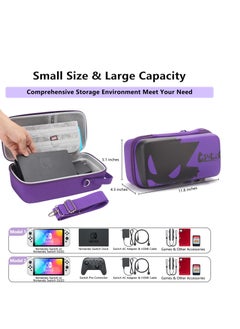 KASTWAVE Carrying Storage Case for Nintendo Switch/Switch OLED, Built-in Stand and Removable Shoulder Strap Design Fit Switch Console, AC Charger Adapter, Switch Dock/Pro Controller Accessories  - Image 2