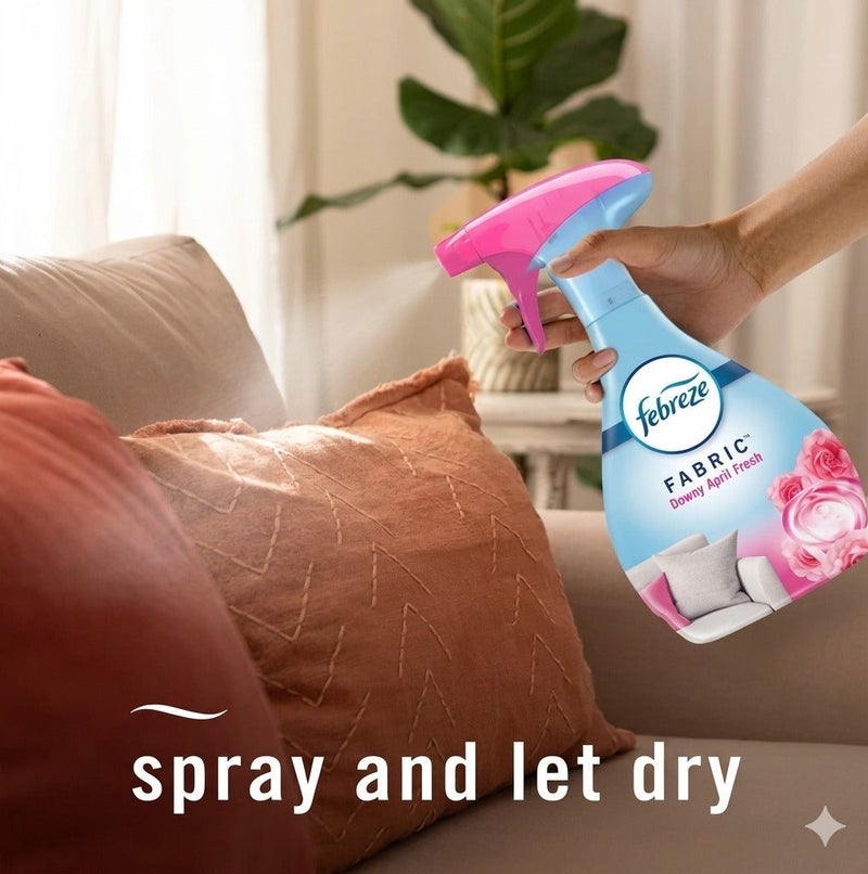 Febreze Fabric Spray Downy April Fresh 438ml, Fabric Refresher Odor Eliminator, Long Lasting Fresh Laundry Scent for Sofa Curtains Clothes Upholstery Home UAE - Image 5