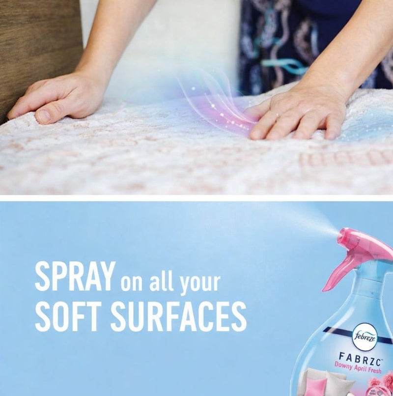 Febreze Fabric Spray Downy April Fresh 438ml, Fabric Refresher Odor Eliminator, Long Lasting Fresh Laundry Scent for Sofa Curtains Clothes Upholstery Home UAE - Image 4