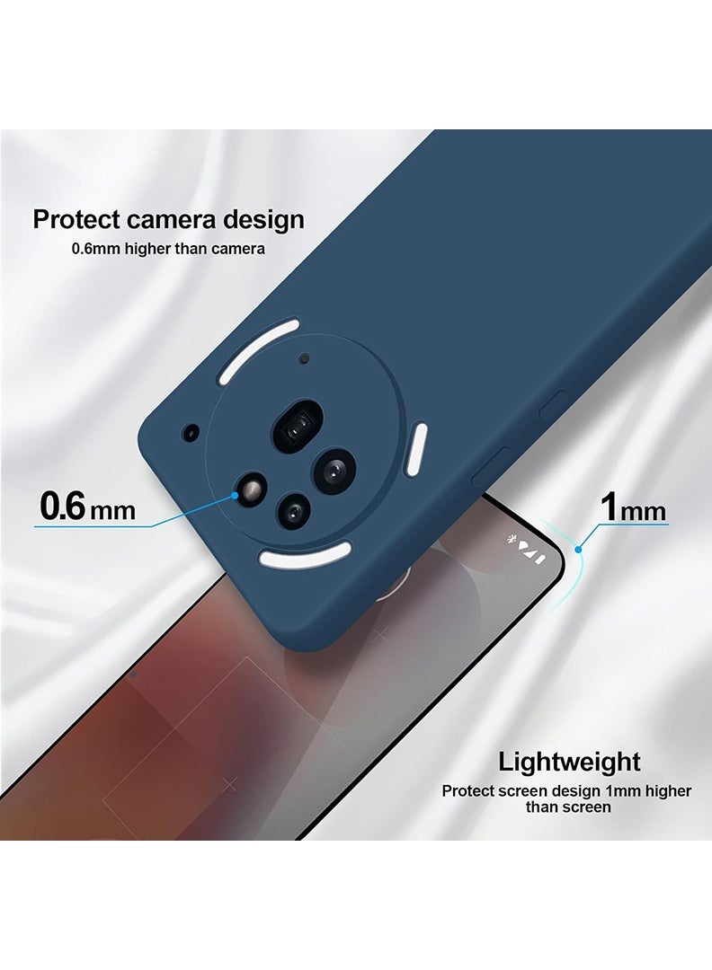 Case Up Compatible with Nothing Phone 3a Pro 6.77 Inch Case, Soft & Premium Liquid Silicone [Anti-Scratch Microfiber Lining] Shockproof Protective Slim Phone Cover for 3a Pro 2025, Blue - Image 3